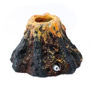 Аквариум в форме вулкана, воздушный пузырь, камень, кислородный насос, украшение для аквариума 1240P