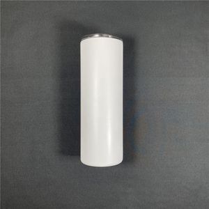 Armazém dos EUA 20 onças Sublimação Matte Tumbler com espaços em branco de palha em linha reta de aço inoxidável de parede dupla garrafa de água isolada a vácuo U330y