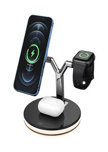 Magnetisches 3-in-1-Wireless-Ladegerät für iPhone 12 Pro Max Mini Apple Watch AirPods Ladestation Dock 20pcsup5394273