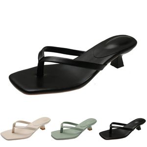 slippers women sandals high heels fashion shoes GAI flip flops summer flat sneakers triple white black green brown color41