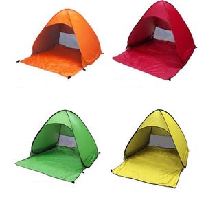 Förenklade enkla tält utomhus campingtillbehör för 23 personer UV -skyddstält för strandresor gräsmatta skydd färgglad 8609465