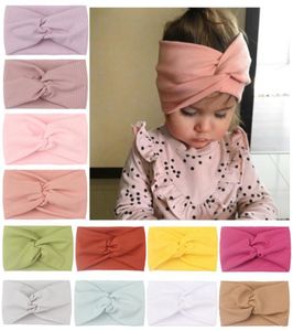 2022 Spring Autumn Fashion Knitted Hair Accessories Solid Soft Elastic Newborn Baby Girl Headbands Turban Headband9050088