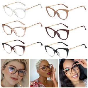 Sunglasses Anti-blue Cat Eye Retro Eyeglass Art Polygon Anti Blue Light Glasses Leopard Frame Fashion Transparent