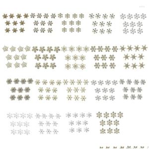 Nail Art Decorations 10Pcs Snowflake For Unique And Eye Catching Manicures Diy Drop Delivery Health Beauty Salon Otfjk