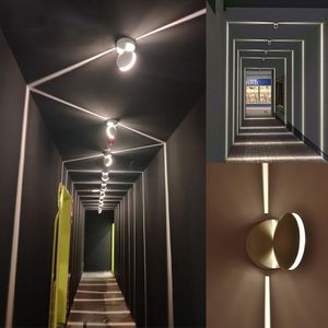 GAL LED Fönster SILL Dörr Frame Lamp Wall Spot Lights El KTV Bar Corridor LED Wall Lamps 360 Degree Line Ray Window Lamps2884