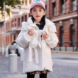 Piumino Abbigliamento invernale Per bambini Ragazze White Duck Outwear Parka 4 colori per 6 8 10 12 14 anni Felpe con cappuccio No Wash Children