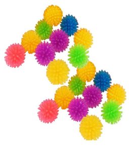 20 Pz lotto Colorato Pet Cat Toys Gomma Mini gattino Chasing Ball Toys Gattino interattivo stringe palla Giocattolo da masticare Forniture per animali domestici2250712