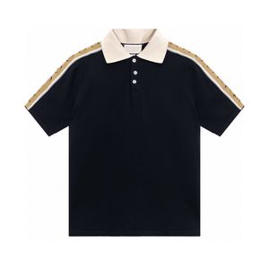 Mode lyxiga män klassisk polo trend casual sommar bomull kort ärm skjorta hög kvalitet mäns t-shirt fast färg polo