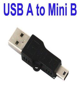 Shippping USB A auf Mini B Adapter Konverter 5Pin Datenkabel MaleM MP3 PDA DC Schwarz 100PcsLot6466102