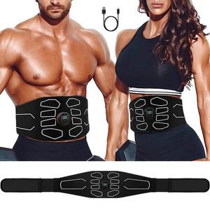 Electric EMS Abdominal Trainer Belt Muscle Stimulator Toner Waist Belly Workout Massager Body Slimming Home Gym Fitness Massage 240220