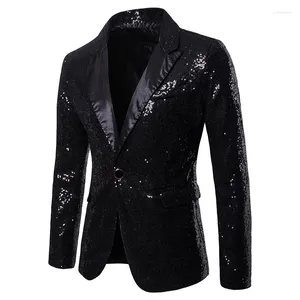 Men's Suits 2024 Men Sequins Blazer Designs Plus Size 3XL Black Velvet Gold Sequined Suit Jacket DJ Club Stage Party Wedding Perform Clothes