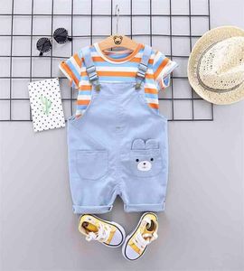 Baby Boy Gril Summer Cotton Ubrania Dzieci Cartoon T Shirt Letter Denim Shorts 2PCSSets Niemowlę dzieci mody mody Toddler Tracksuits 25658968