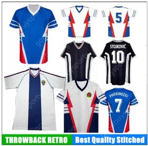 Retro 98 92 90 99 2000 camisa de futebol da Iugoslávia Pancev Mijatovic Mihajlovic Stankovic Jugovic Stojkovic SAVICEVIC camisa de futebol clássica calcio Jugoslavija