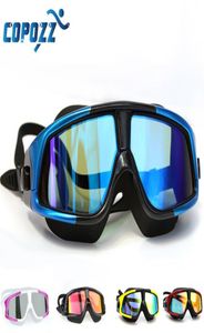 Copozz Swimming Goggles مريحة سيليكون إطار كبير أكواب السباحة المضادة للضباب الأشعة فوق البنفسجية للرجال