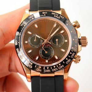 Motre Be Luxe Luxury Watch Wristwatch 40mm 7750 Chronograph Mechanical Movement 18K 904L Steel Case Men Watches Designer Watchs Armswatches Relojes 01