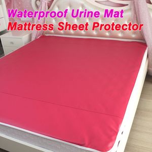Couro do plutônio à prova dwaterproof água colchão folha protetor almofada capa cama lavável adultos crianças couro falso à prova dwaterproof água urina mat243x