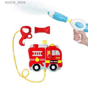 Gun Toys 2800/2500/1500ml Water Backpack Launcher Water Shooter Soaker Toy Summer Outdoor Game for Kids Boys Girls Backyard Swimming Pool L240311