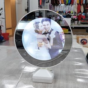 36pcs 2 in 1 USB Charged Sublimation Blank Magic Making Up Mirror For Valentine's Day Gifts Decorative Display Frame279I