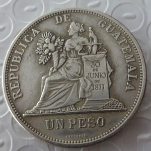 Gwatemala 1897 1 peso kopiuj moneta wysokiej jakości 240G