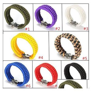 Survival Bracelets Outdoor Emergency Paracord Shackle Adjustable U Buckle Handmade Climbing Rope Cord Custom Made Cam Drop Delivery Sp Ot8G2