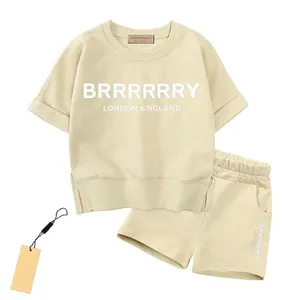 7 stili logo di lusso set di abbigliamento per bambini abiti abiti da ragazzo abbigliamento estivo infantis set baby set designer chlidren sport tute 3e-1