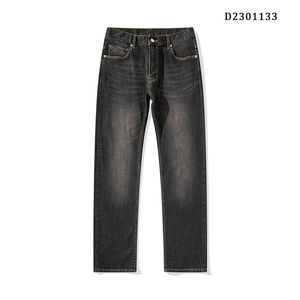 New casual business loose straight tube elastic heavy-duty washed nostalgic jeans for men