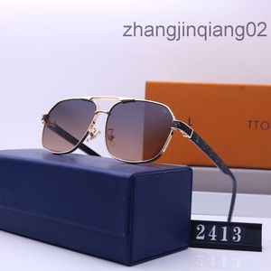 Designer Lvse Sunglasses Cycle Luxury Fashion Sports Polarize Sunglass Men Woman New Vintage Driving Beach Travel Party Golden Alloy Square Sun Glasses