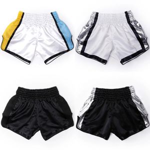 Kickboxing Shorts Kids Teenagers Muay Thai Boxing Shorts Mens Womens Fighting MMA Trunks Sanda Grappling Training Short Pants 240304