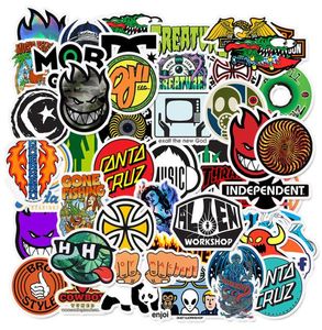 50 peças adesivos de logotipo de marca de moda para diy laptop skate motocicleta decalques5731701