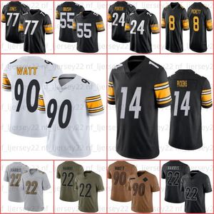 3 Russell Wilson Football Jerseys Najee Harris Joey Porter Jr George Pickens T.J. Watt Pat Freiermuth Cameron Heyward Polamalu Freiermuth Broderick Jones