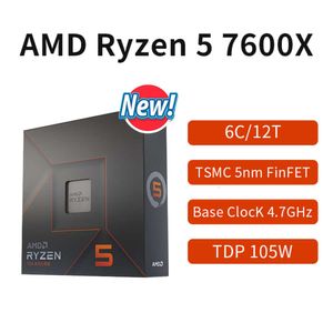 New AMD Ryzen 5 7600Xゲームプロセッサ6コア12-Thread CPU 5NM 105WソケットAM5