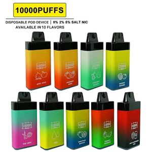 Bl 10000 puff Electronic Cigarette Disposable Vape Poco vape10000 Pen Vapor Pen Rechargeable Airflow Adjustable Puff Bar 20Ml 10 Colors Device Original puffs 10k