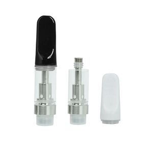 TH205 TH210 Atomizer 510 Thread Cartridge Ceramic Coil Glass Tank Carts 0.5 0.8 1.0ml Screw On Ceramic Tip Smoking Atomizer for Thick Oil fit Max Preheat Battery