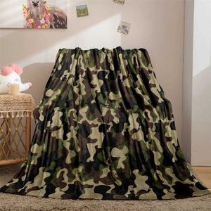 Blankets Camo Prints Throw Blanket Washable Bed Couch Sofa Cover Army Camouflage Lightweight Soft Microfiber Flannel Blankets King Quilts