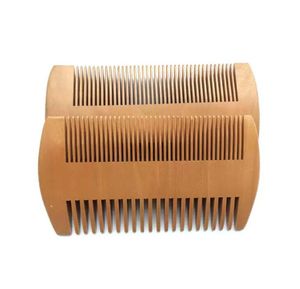 Spazzole per capelli Pettine per barba in legno tascabile Doppi lati Pettini in legno spesso super stretti7337645