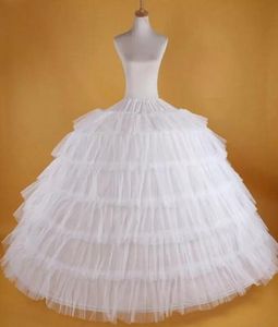 Feminino branco anáguas super inchado vestido de baile deslizamento underskirt casamento formal vestido cordão 7 aros longo crinolina feito sob encomenda w5046188