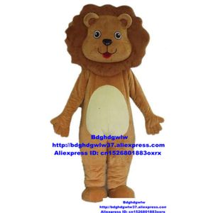 Costumi mascotte Leone marrone Costume mascotte animale selvatico Costume adulto personaggio dei cartoni animati Vestito Raccogliere cerimoniosamente Esposizione Esposizione Zx169