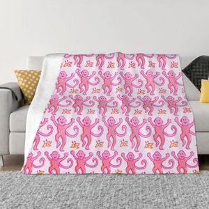 Cobertores rosa rolo coelho coral velo pelúcia outono inverno bonito animal super macio lance cobertor para cama escritório colcha 221208206o