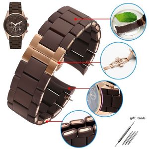 AR5890 AR5889 AR5858 AR5920 AR5868 AR5868 MAN 23mm Woman 20mm Watch Band Bracelet 220624278VVのためのシリコンラバーウォッチバンドスチール