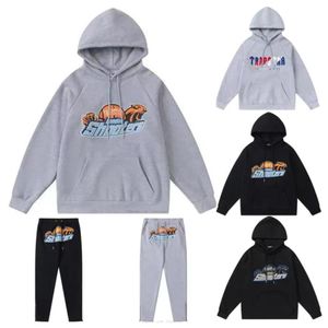 Nakış Tasarımcısı Hoodies Mens Trailtsits Sweater Pantolon Set Street Giyim Spor Takım Mektubu Dekorasyon Kalın Kapşonlu Kolet Erkekler Sweatshirt Trailsuit