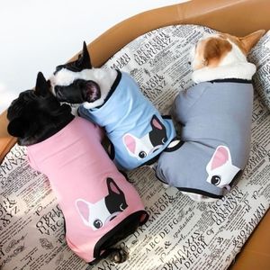 Spring Pet Jumpsuit French Bulldog Pet Clothes For Small Large Dogs Coat Bomull