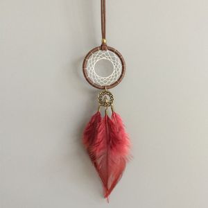 Mini Dream Catcher Collana per auto con piume appese Acchiappasogni Decorazioni appese238M