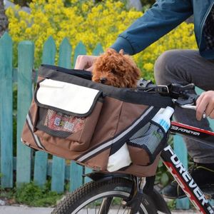 2 In 1 Pet Bicycle Carrier Shoulder Bag Puppy Dog Cat Small Animal Travel Bike Seat For Hiking Cycling Basket Accessories243U