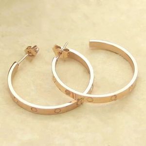 Designer earrings for women 2024 love screw earrings trendy hoops men luxury earrings plated gold anniversary valentines day gift zl167 F4