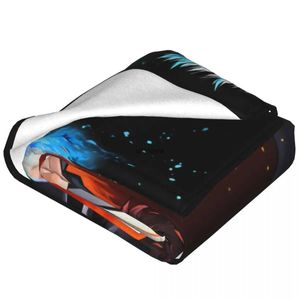 Blankets Comic Flannel Blanket Manga Super Warm Bedding Throws for Couch Bed Travel Colorful Bedspread