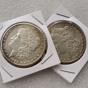 Morgan 1901 Två ansiktsmynt Intressanta magiska mynt gåvor Hemtillbehör Silvermynt259n