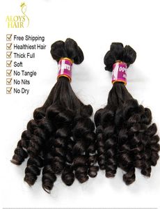3PCS Lot Unforted Sur Virgin Indian Aunty Aunty Funmi Human Hair Weave Nigeryjski styl sprężynowy wiosenny romans gęste miękkie włosy ext4501792