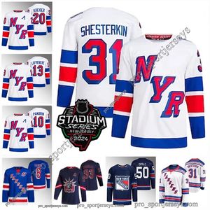 20 Chris Kreider 2024 Stadium Series Rangers Jersey Jacob Trouba Wheeler Jonathan Quick Vladimir Tarasenko Mika Zibanejad Fox Igor Shesterkin Panarin Nova York