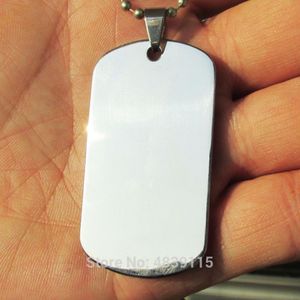 100pcs lot Stainless Steel Army Dog Tags Blank Military Dog Tags Suitable for Laser Engraving 201126283i
