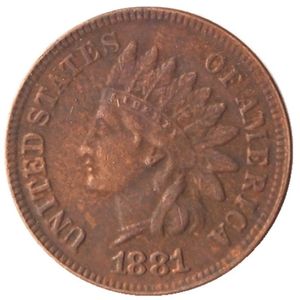 Monete con pendente in rame artigianale da un centesimo della testa indiana degli Stati Uniti 1881-1885297W